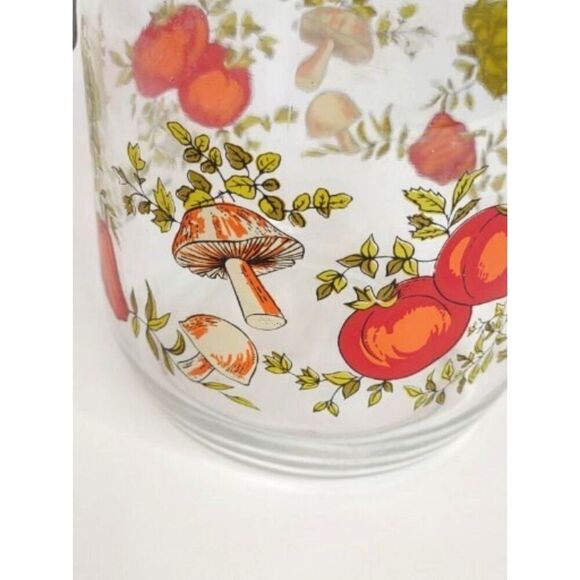 Vintage Arc Spice Of Life Glass Mushrooms and Vegetable Jar Canister 1 L France - Picture 8 of 15